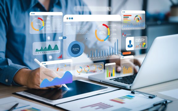 ERP dashboard for finance, stock movement, purchasing, and reporting