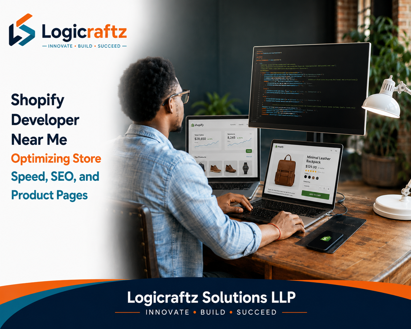 Shopify developer near me optimizing store speed, SEO, and product pages