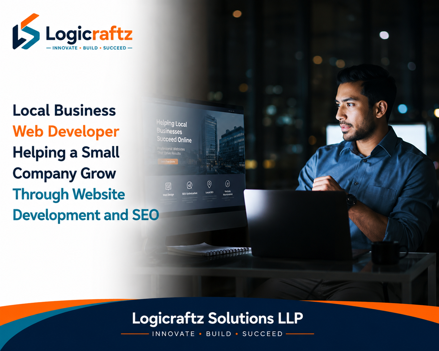 Local business web developer helping a small company grow through website development and SEO