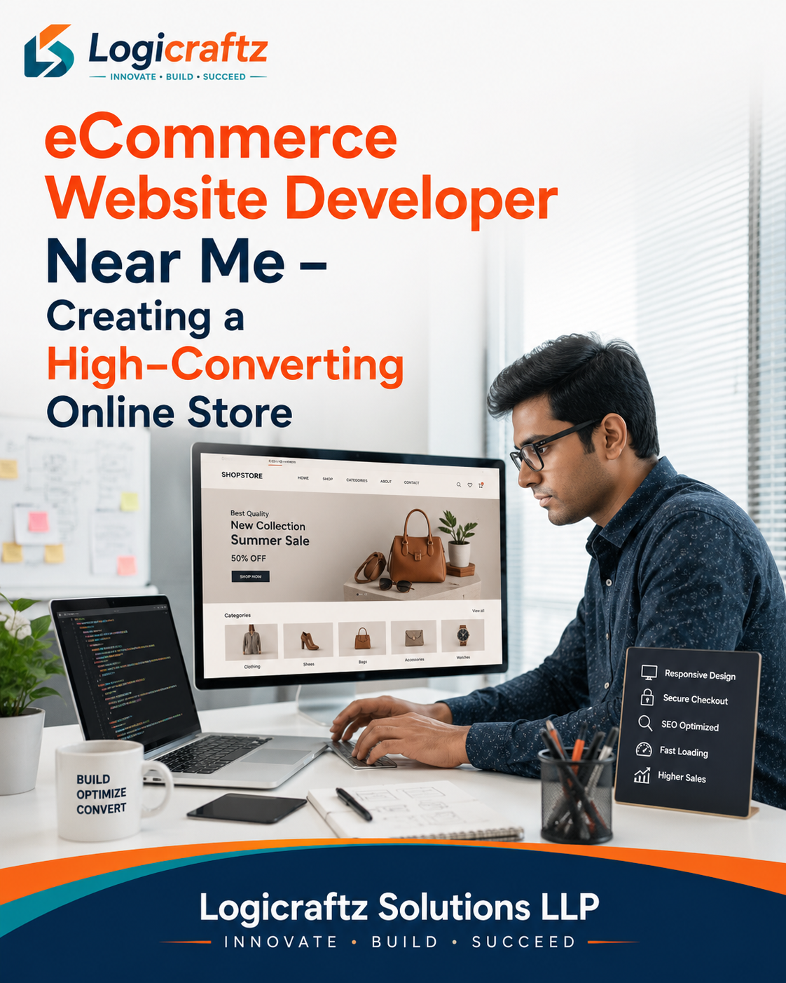 eCommerce website developer near me creating a high-converting online store