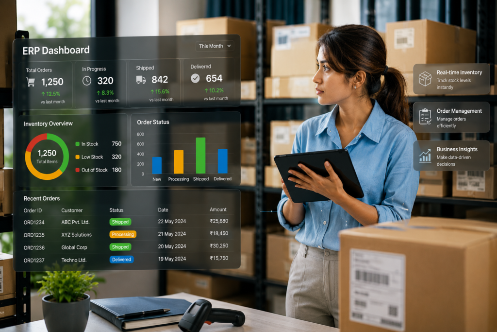 ERP dashboards help teams collaborate and respond to customers faster