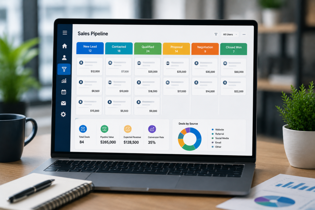 Sales pipeline management inside a modern sale CRM