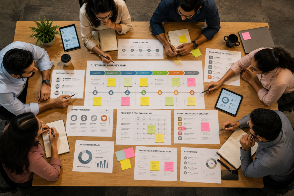 Customers engagement workflow for CRM implementation