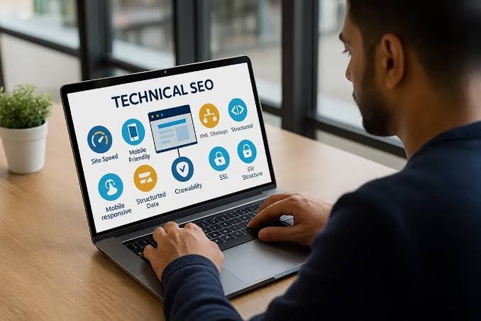 Technical SEO improves speed, crawlability, mobile usability, and search performance.